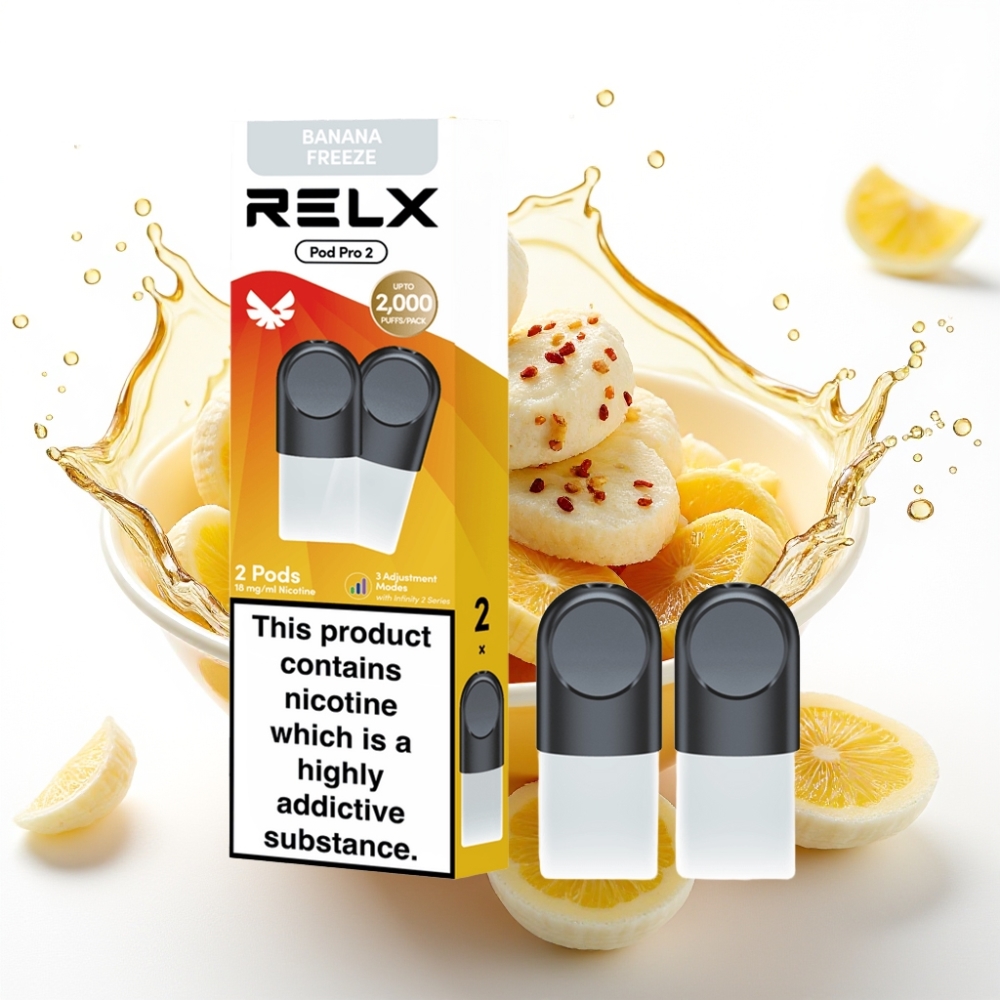 RELX Pod Pro 2 Efterrätt-Banan Frysen Nikotin 1,8% 600 puffar 1,9ml