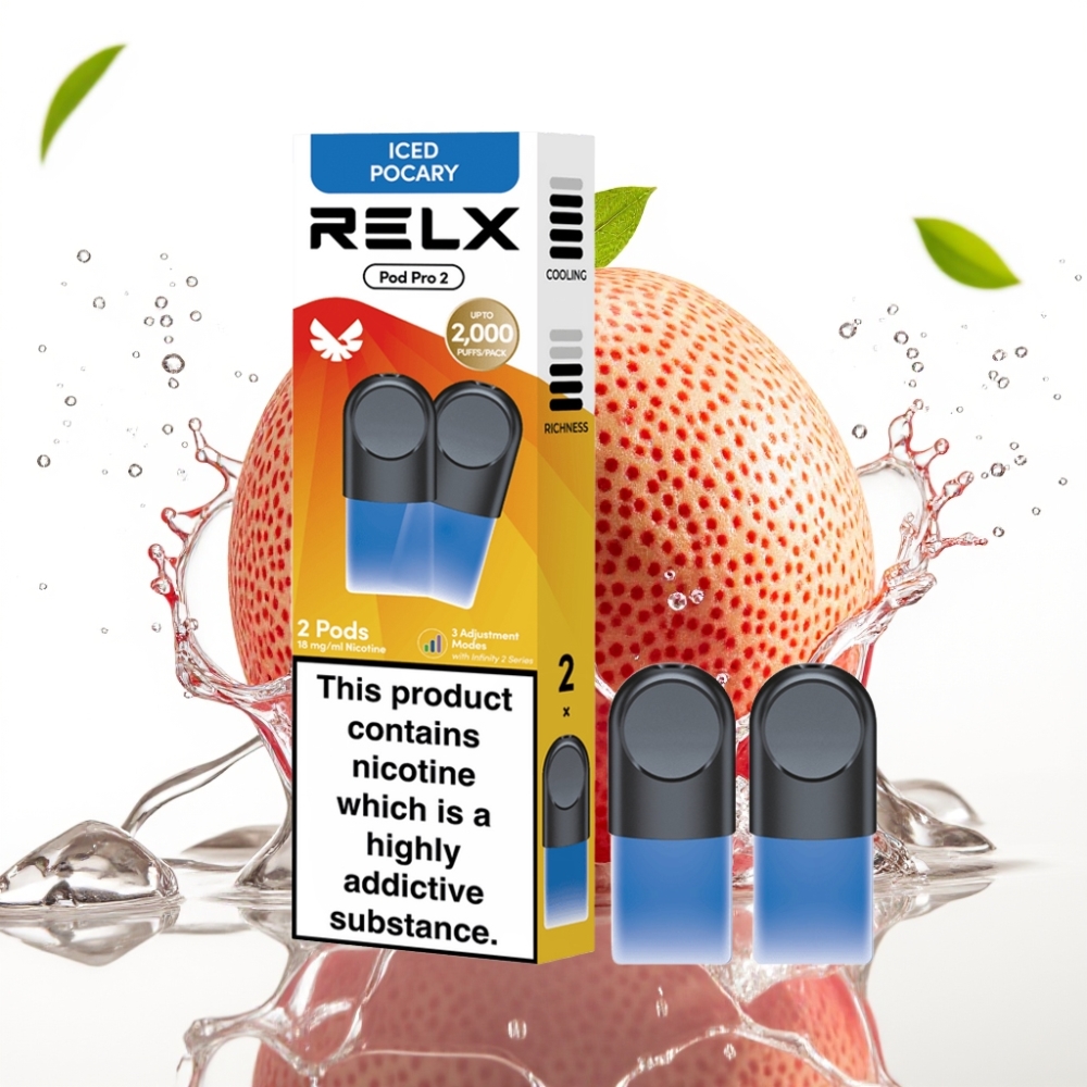 RELX Pod Pro 2 Iskall Pocary Dryck 1,8% Nikotin 1,9ml 600 puff