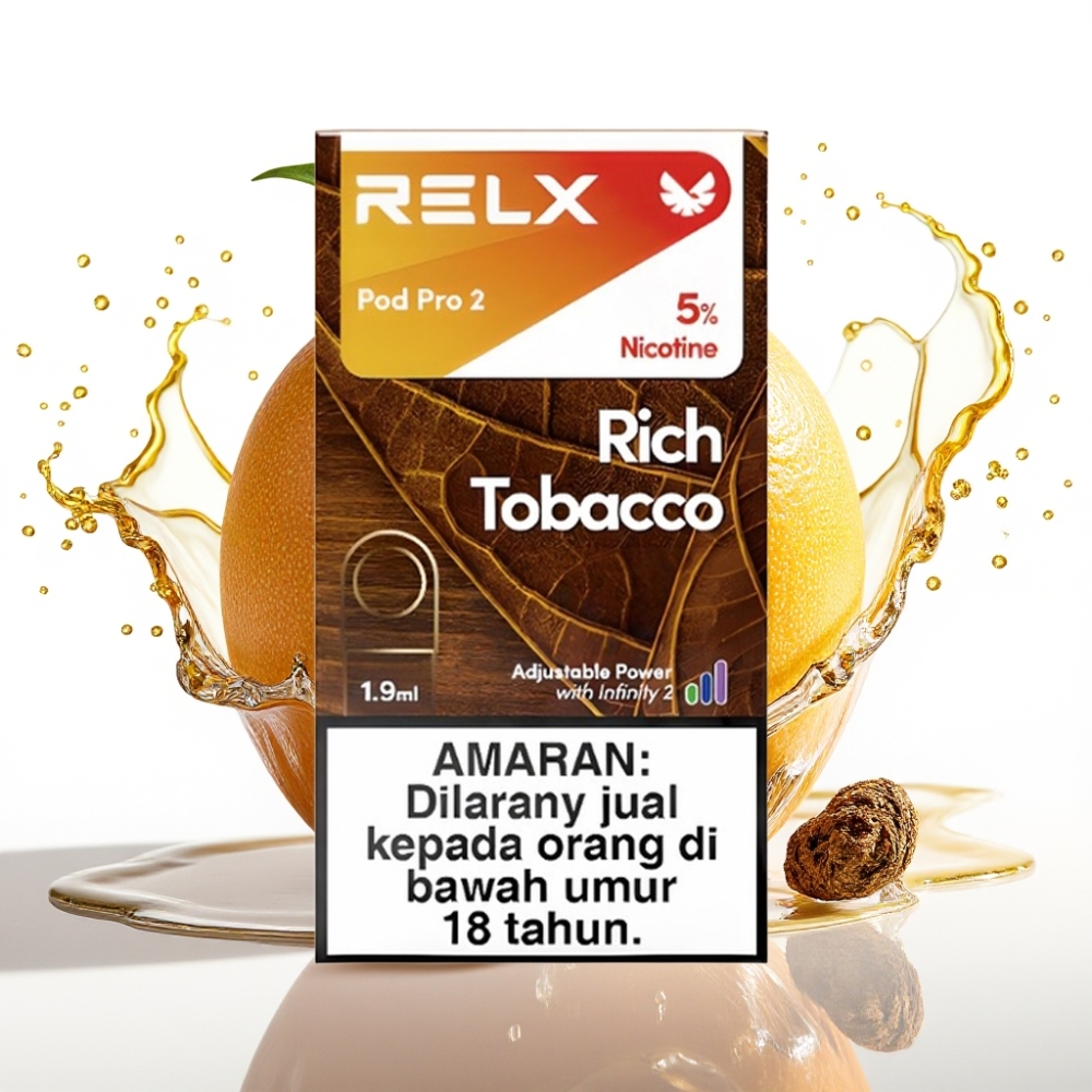 RELX Pod Pro 2 Nikotin 5% Rik Tobak med 1,9ml och 600 puffar