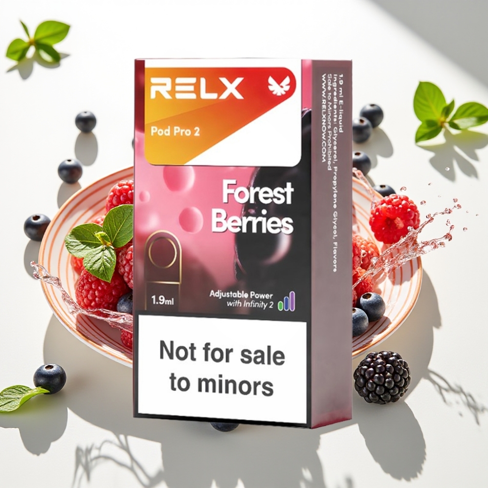 RELX Pod Pro 2 Skogsbär Nicotin 0% 1.9ml 600 puff