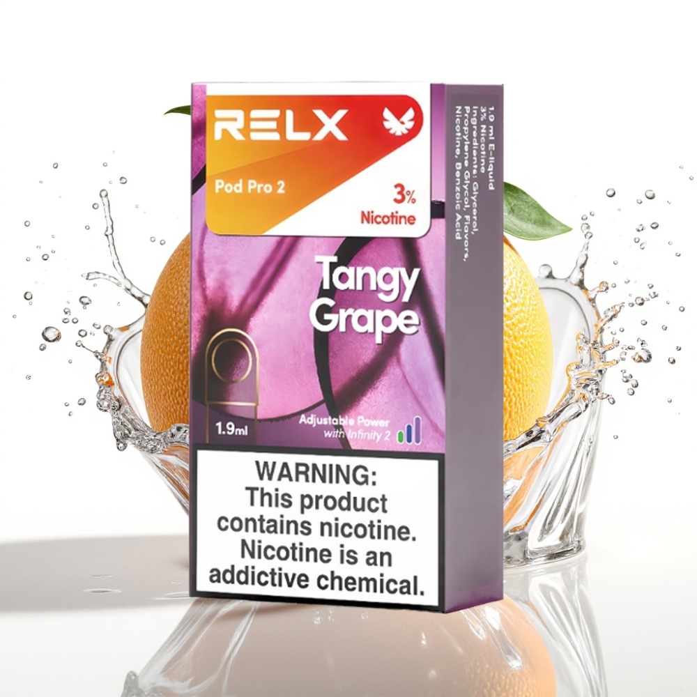 RELX Pod Pro 2 med 3% Nikotin och Syrlig Druva, 1.9ml, 600 puff