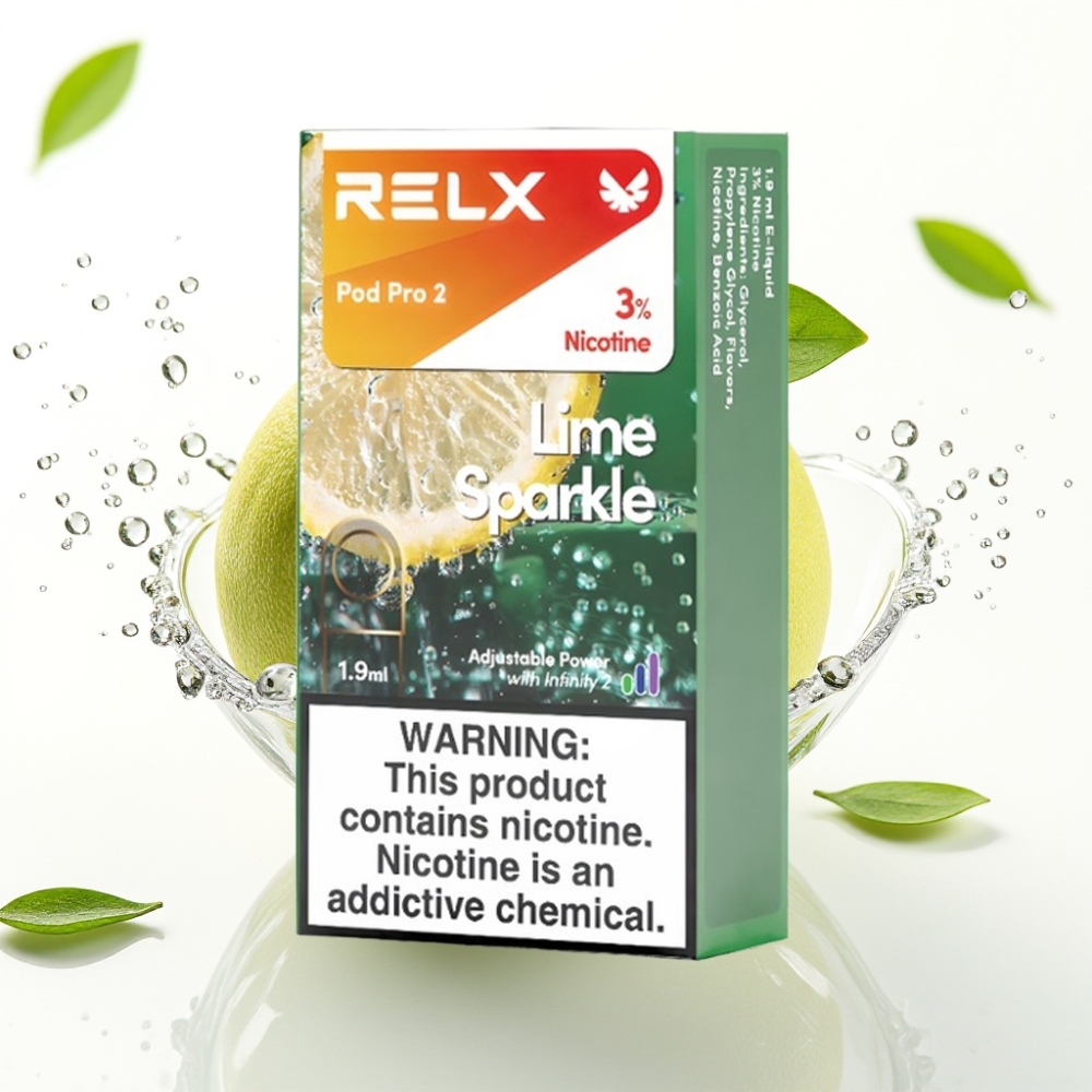 RELX Pod Pro 2 med Citrongröna Gnistrar 3% Nikotin 1,9ml 600 puff