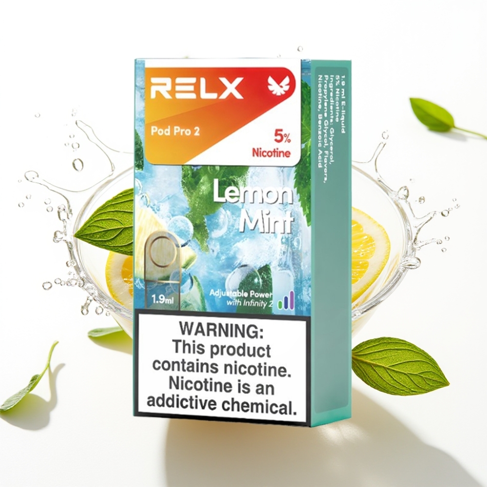 RELX Pod Pro 2 med Citronmynta Smak 5% Nikotin 1,9ml 600 puff
