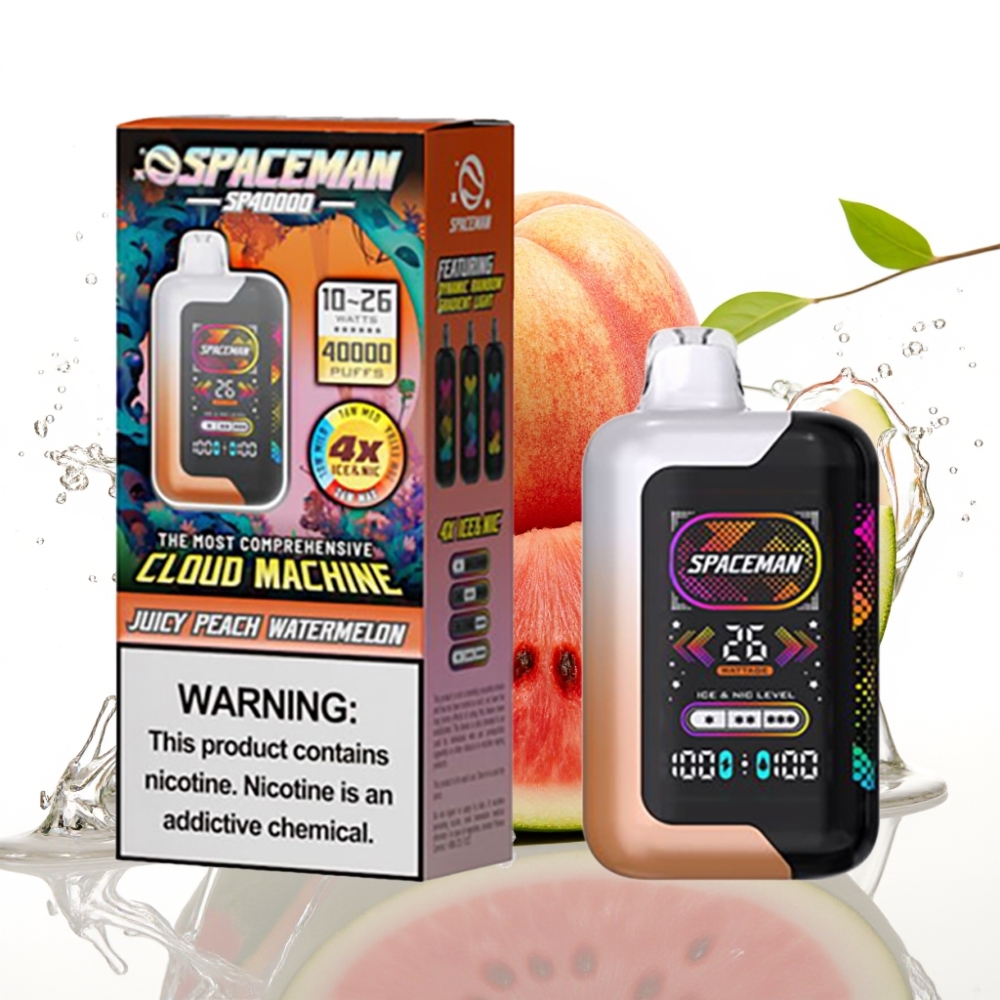 SMOK SPACEMAN SP40000 Engångs-vape Saftig Persika Vattenmelon & SP40K Zero