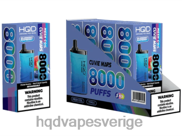 HQD Disposable Vape Flavors - HQD CUVIE MARS disponibel 4T22T146 blåbärshallon