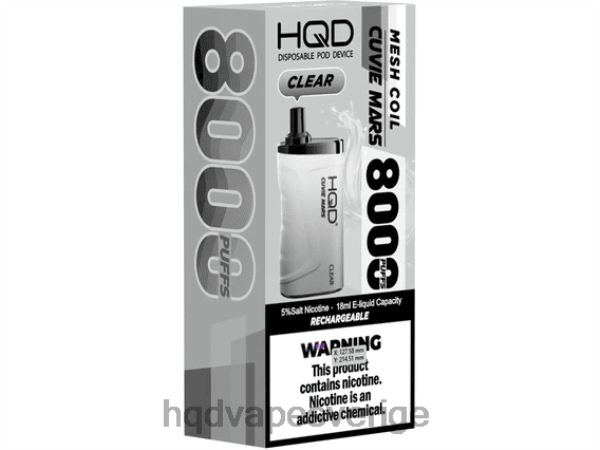 HQD Disposable Vape Flavors - HQD CUVIE MARS disponibel 4T22T156 klar