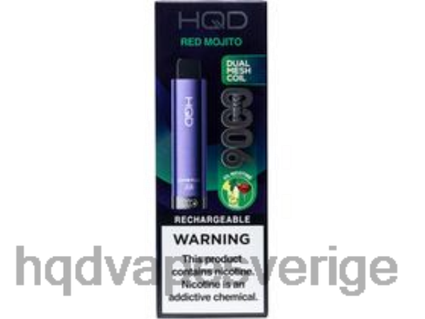 HQD Nicotine Free Vape - HQD CUVIE PLUS 2.0 disponibel 4T22T247 röd mojito