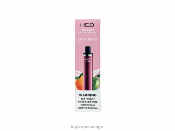 HQD Nicotine Free Vape - HQD CUVIE PLUS engångsvape 4T22T127 äpple persika