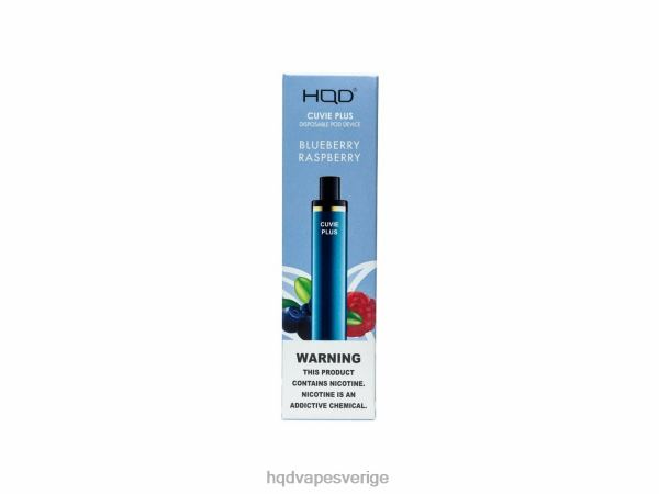 HQD Nicotine Free Vape - HQD CUVIE PLUS engångsvape 4T22T147 blåbärshallon