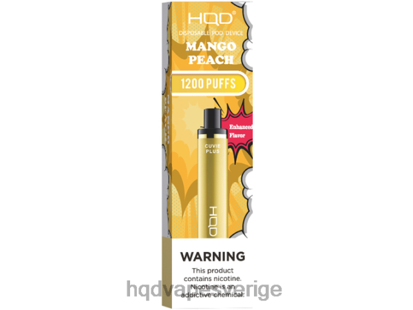 HQD Nicotine Free Vape - HQD CUVIE PLUS engångsvape 4T22T217 mango persika