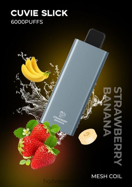 HQD Vape Puffs - HQD CUVIE SLICK 6000 bloss 4T22T32 slät jordgubbsbanan