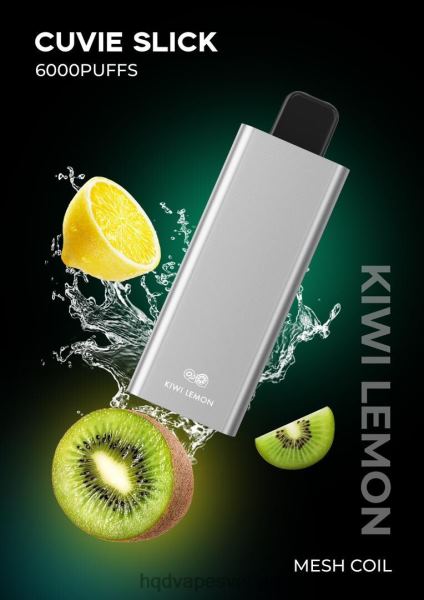 HQD Vape Set - HQD CUVIE SLICK 6000 bloss 4T22T30 slät kiwi citron