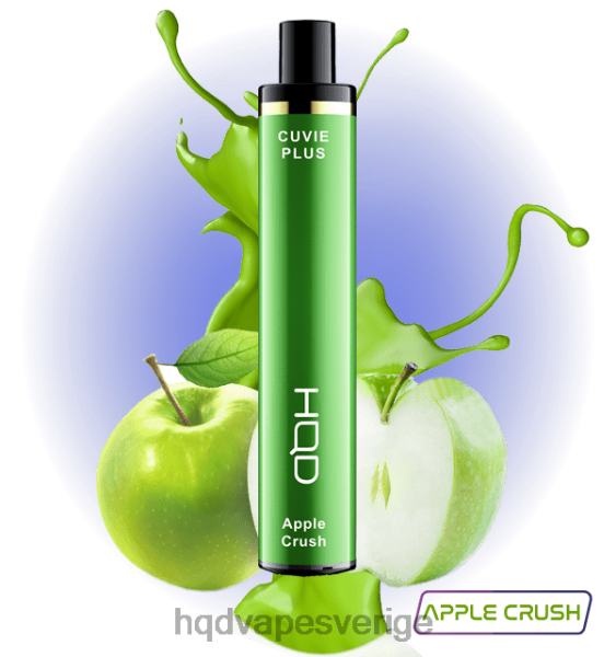 HQD Vape Store - HQD CUVIE PLUS 1200 puffar 4T22T125 äppelskross