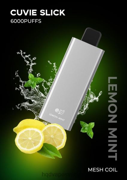 HQD Vape Store - HQD CUVIE SLICK 6000 bloss 4T22T35 slät citronmynta