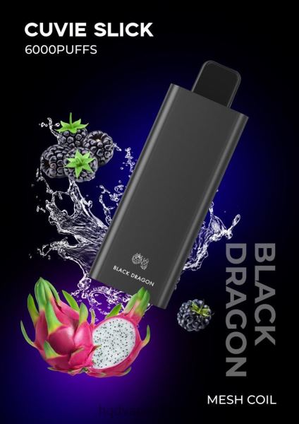 HQD Vape Sverige - HQD CUVIE SLICK 6000 bloss 4T22T31 slick svart drake