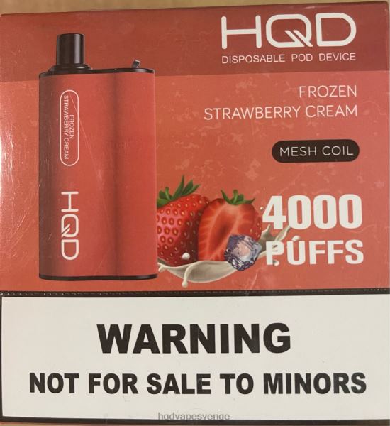HQD Vape Set - HQD BOX 4000 bloss 4T22T80 fryst jordgubbsgrädde